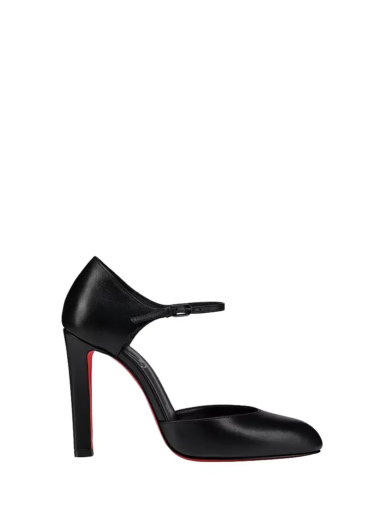 Christian Louboutin Women's Fanny Demie 100MM Leather Heels - Black