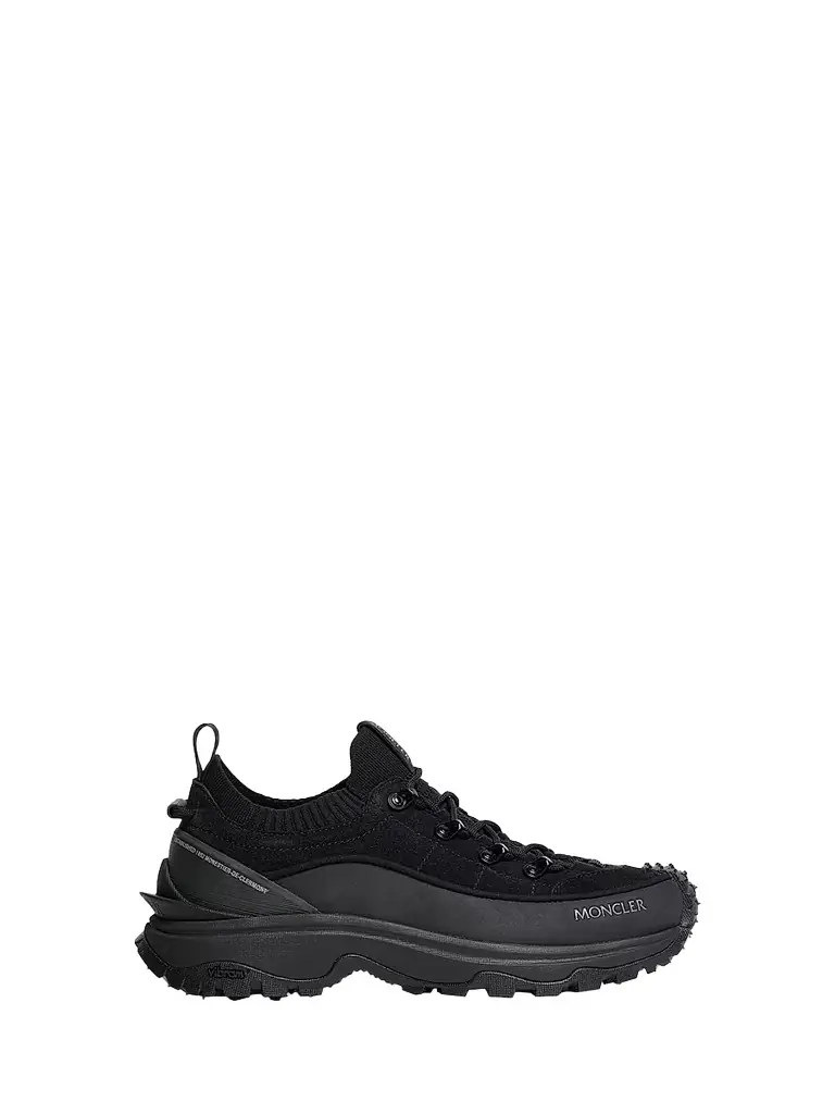 Moncler Women's Trailgrip Sneakers in Nubuck & Suede - Black