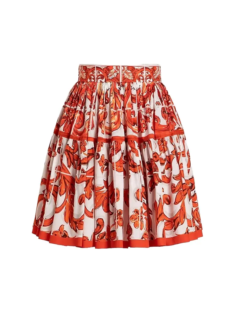 Dolce & Gabbana Women's Maiolica Cotton Mini Skirt - Variante Abbinata - Women's Clothing