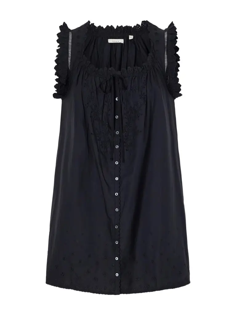 DÔEN Nessie broderie anglaise organic cotton mini dress