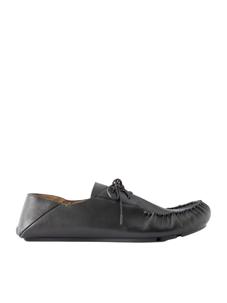 Loewe Rambla Leather Boat Shoes - Men