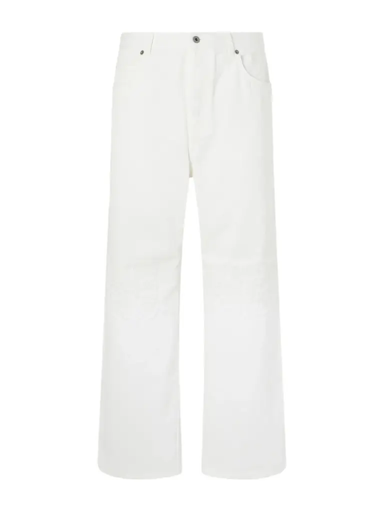 Loewe Wide-Leg Anagram-Embroidered Jeans - Men
