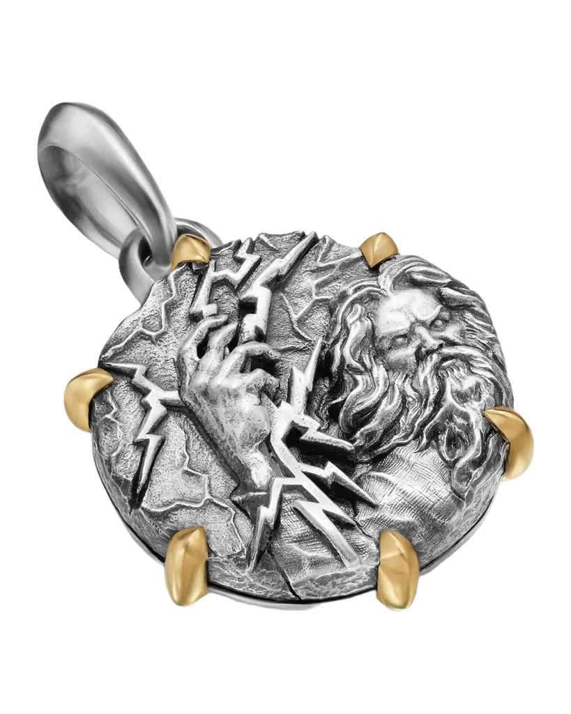 David Yurman Men 's Zeus Amulet in Sterling Silver and 18K Gold