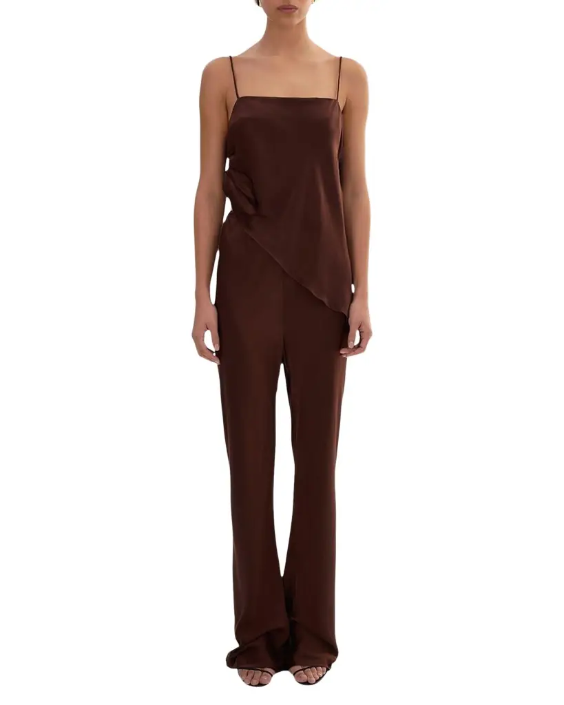 LaMarque Emile Straight-Leg Satin Pants