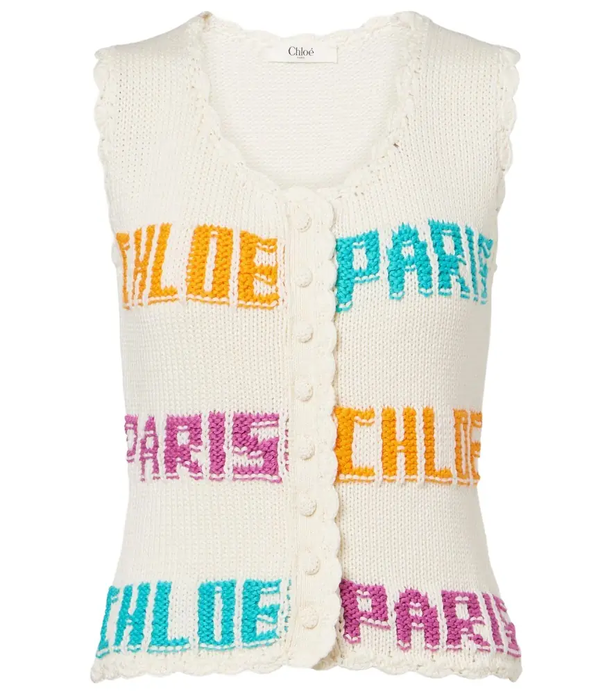 Chloe Chloé Crocheted cotton top