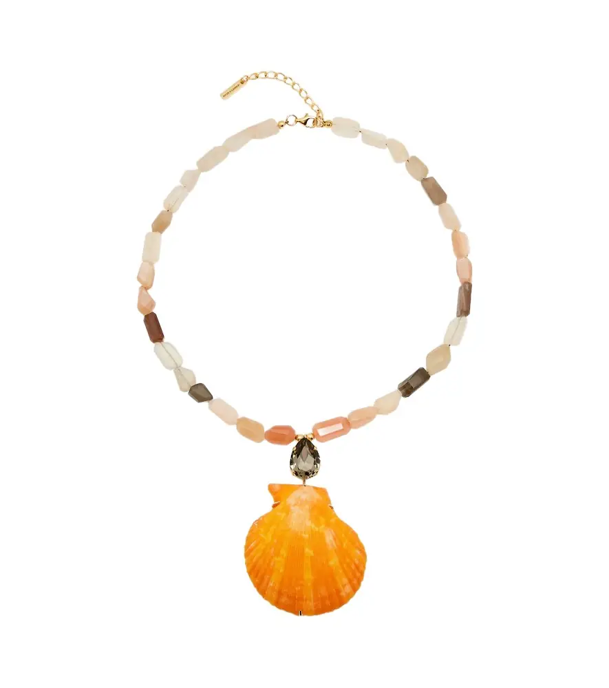 Jennifer Behr Syrena embellished pendant necklace