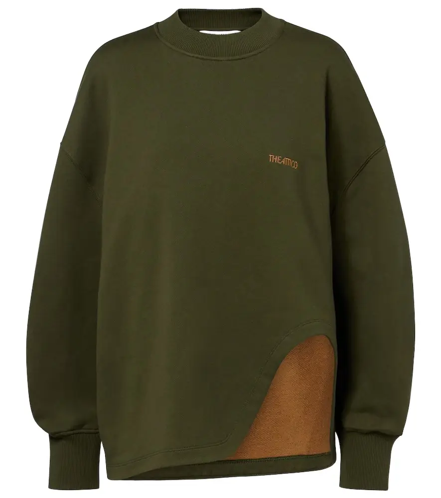 The Attico Oversized cotton jersey sweatshirt