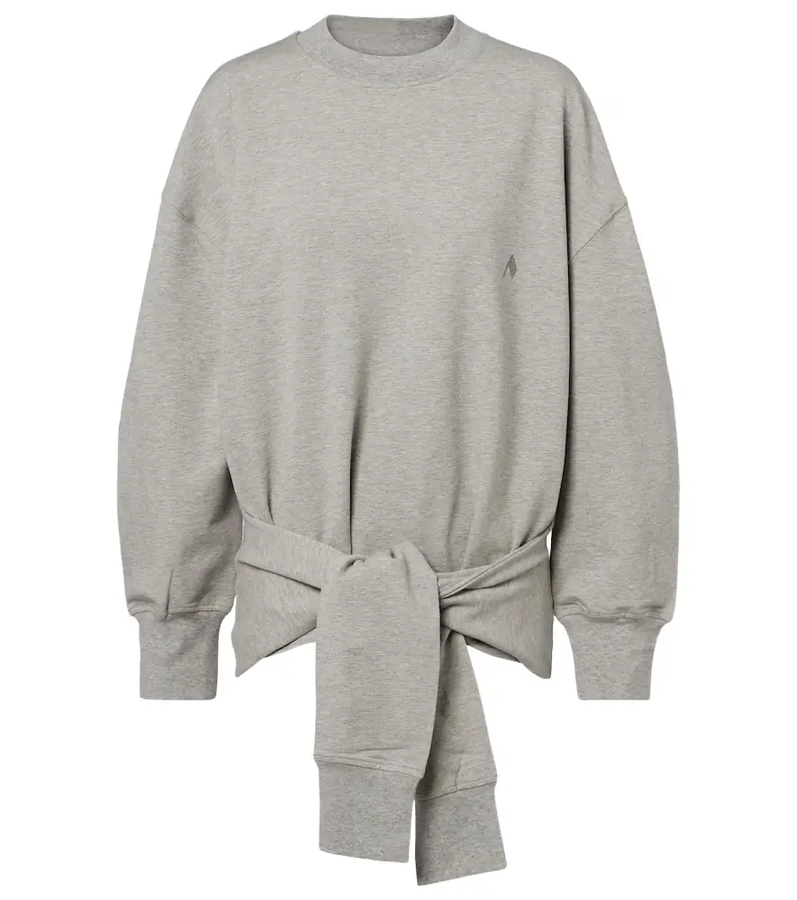 The Attico Oversized draped cotton-blend sweatshirt