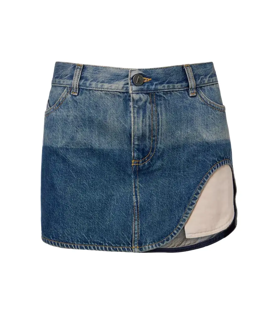 The Attico Denim miniskirt