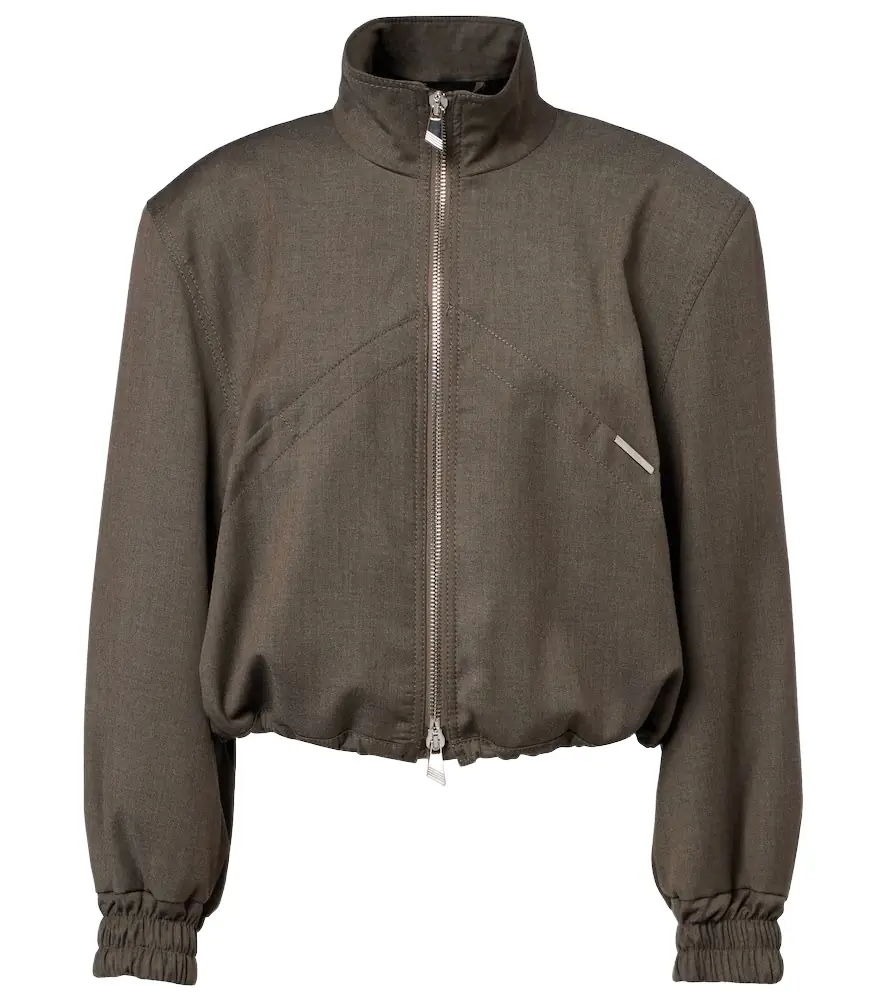 The Attico Virgin wool-blend bomber jacket
