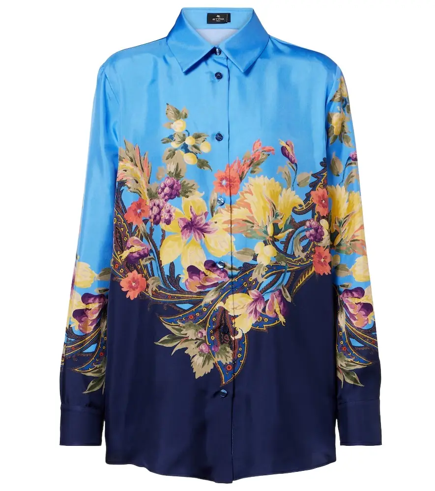Etro Floral silk shirt