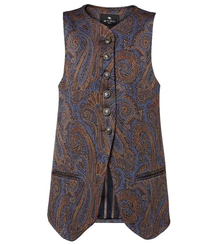 Etro Paisley jacquard vest