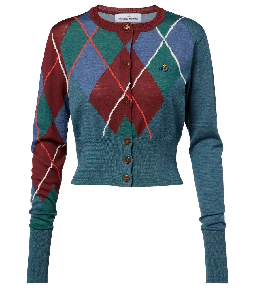 Vivienne Westwood Argyle wool and cotton cardigan