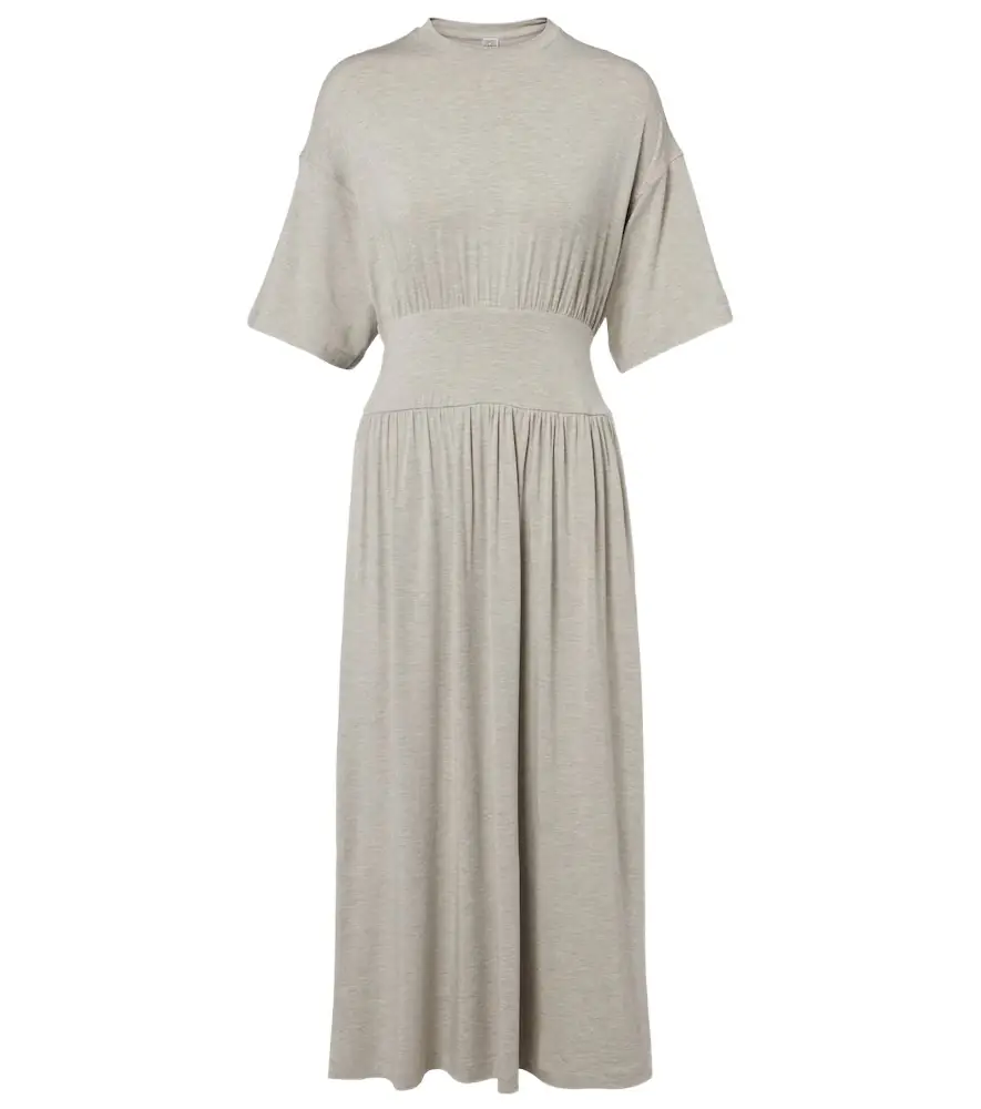 Toteme Jersey gathered midi dress