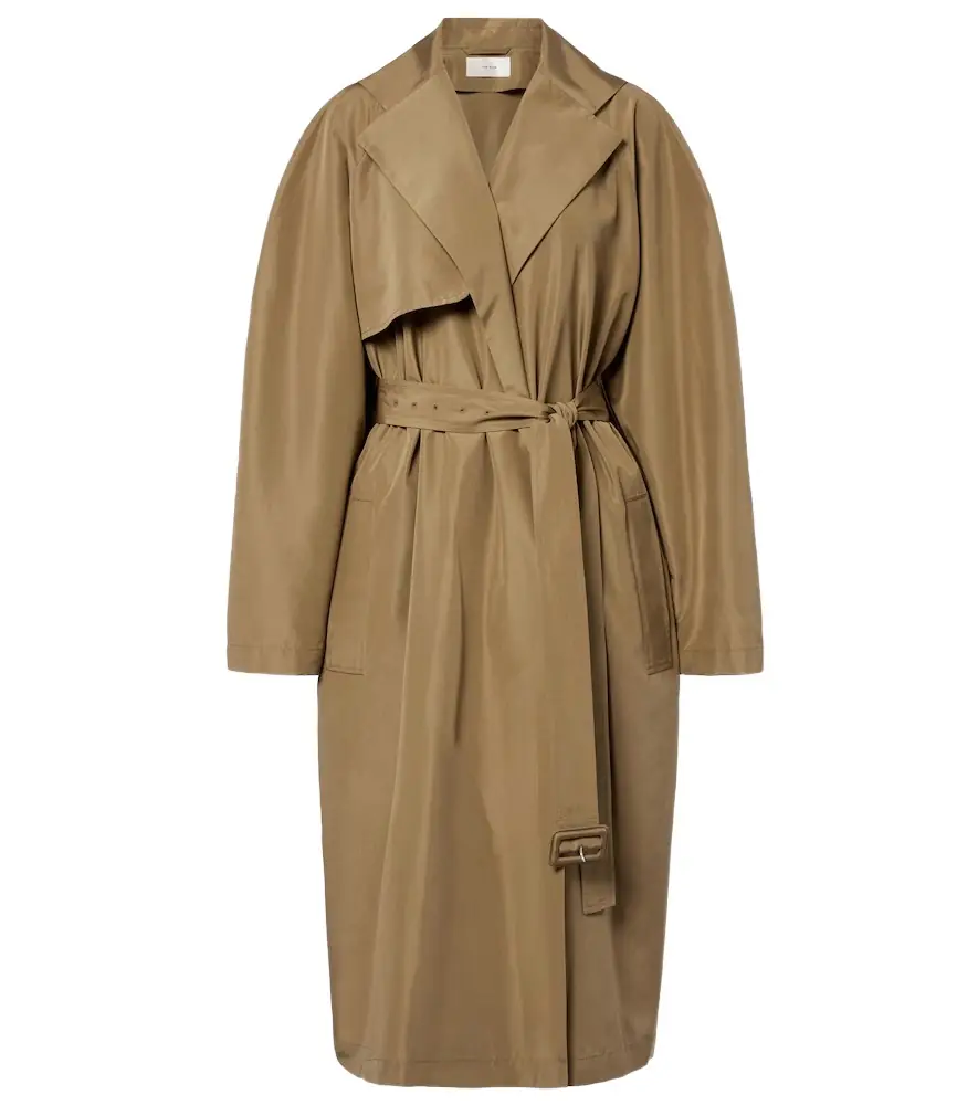 The Row Amapola silk trench coat
