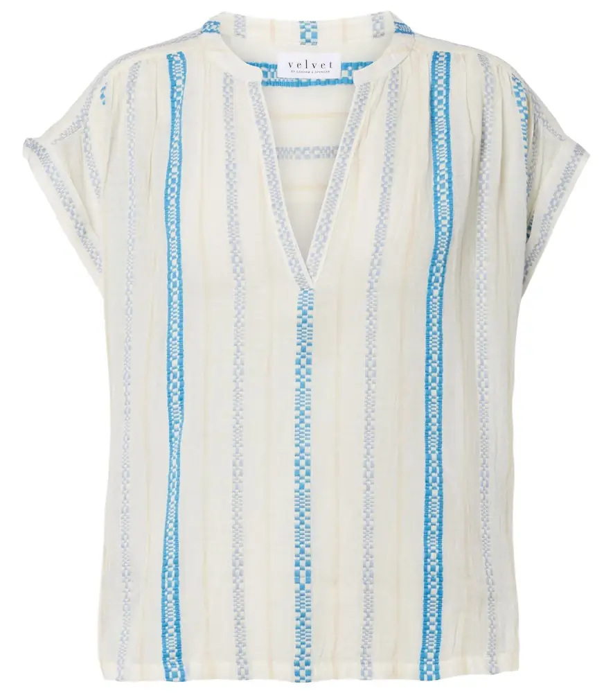 Velvet Tallula cotton jacquard top