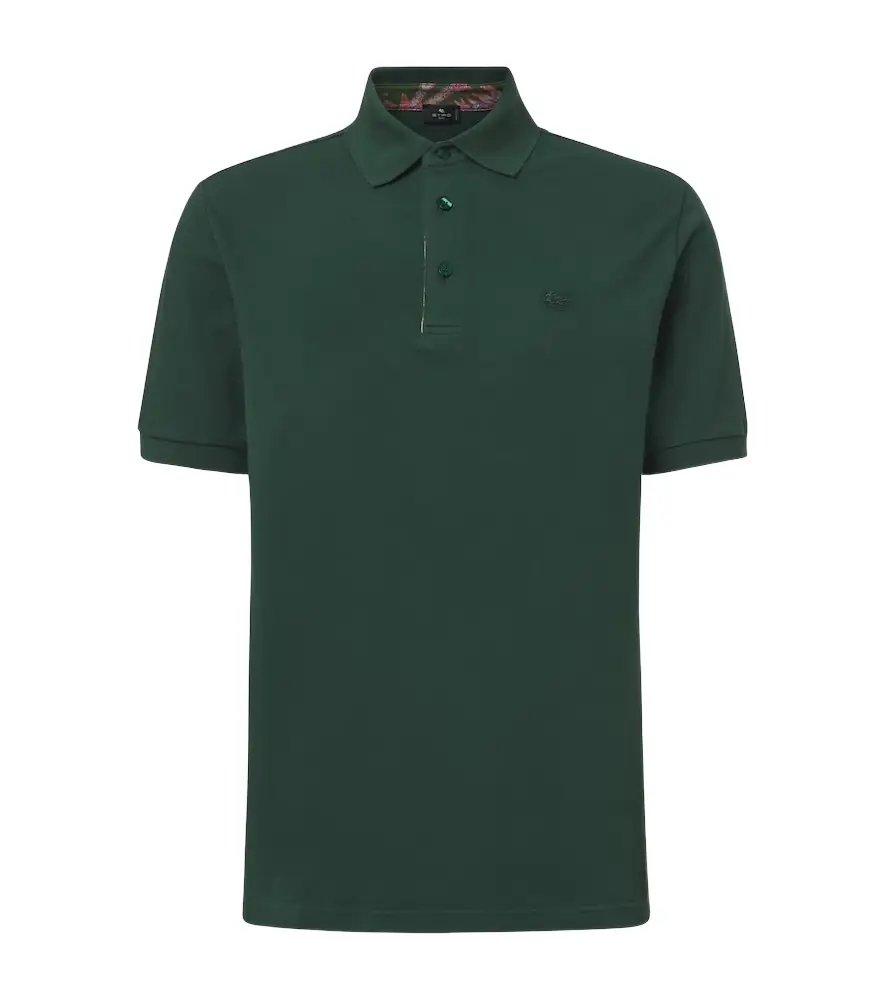 Etro Pegaso cotton piqué polo shirt