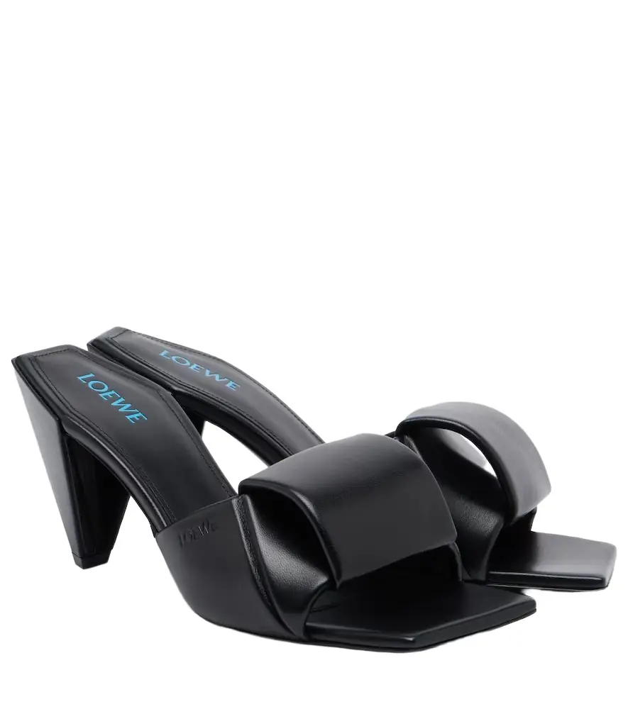 Loewe Origami leather mules