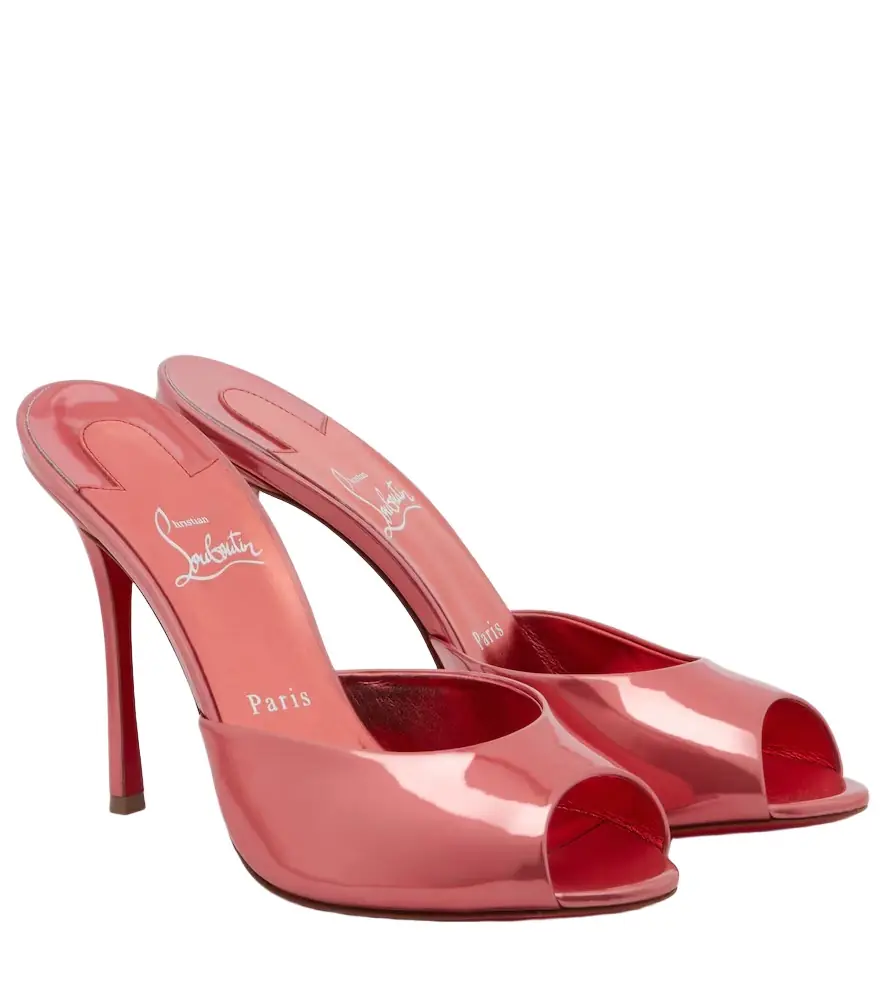 Christian Louboutin Me Dolly laminated leather mules