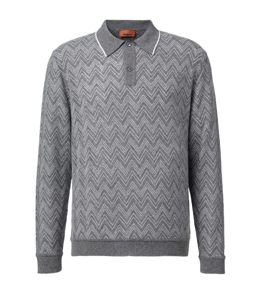 Missoni Zigzag cashmere polo sweater