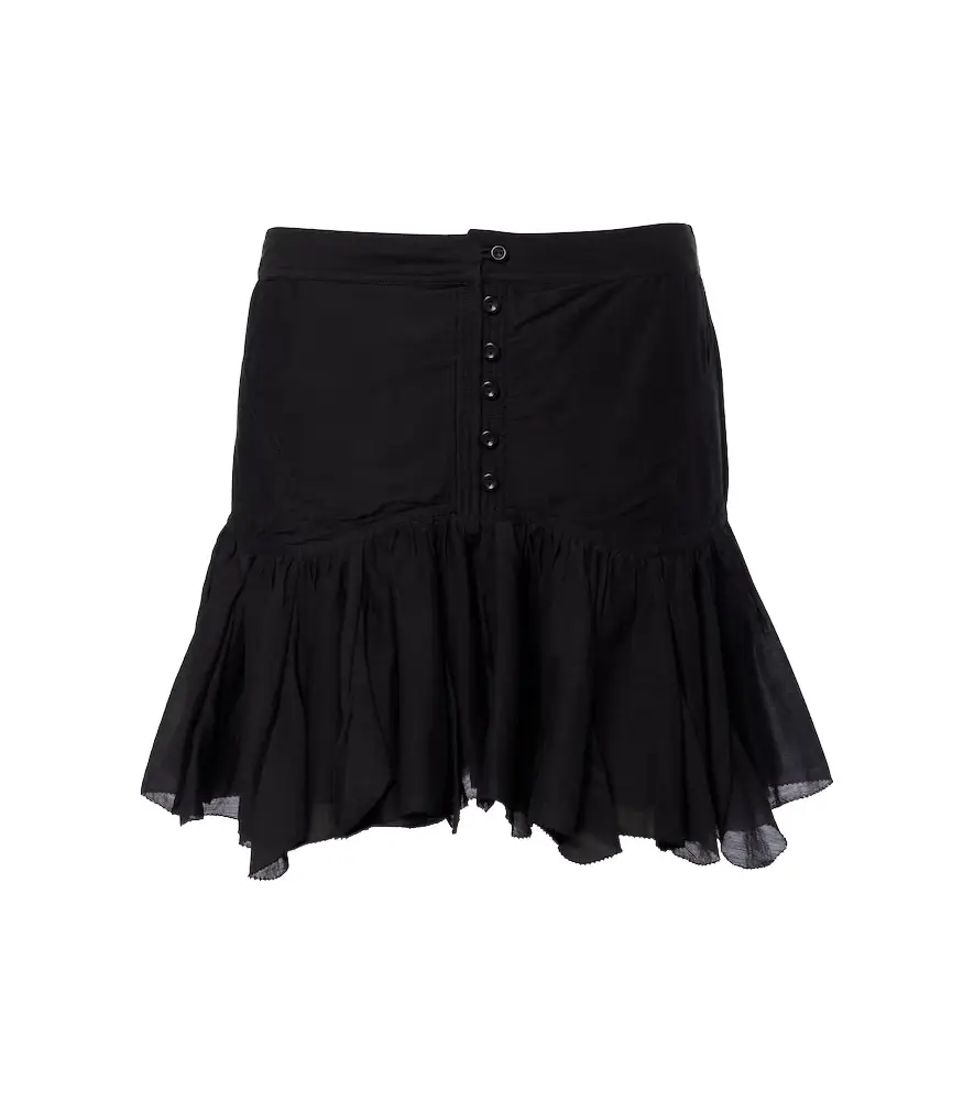 Marant Etoile Daneen ruffled cotton-blend miniskirt