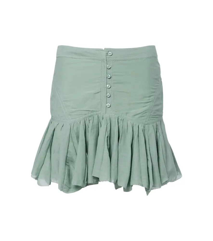Marant Etoile Daneen ruffled cotton-blend miniskirt