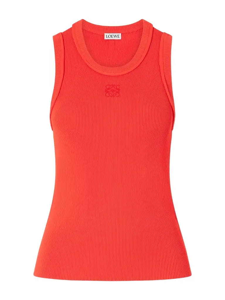 Loewe Anagram-embroidered Ribbed Tank