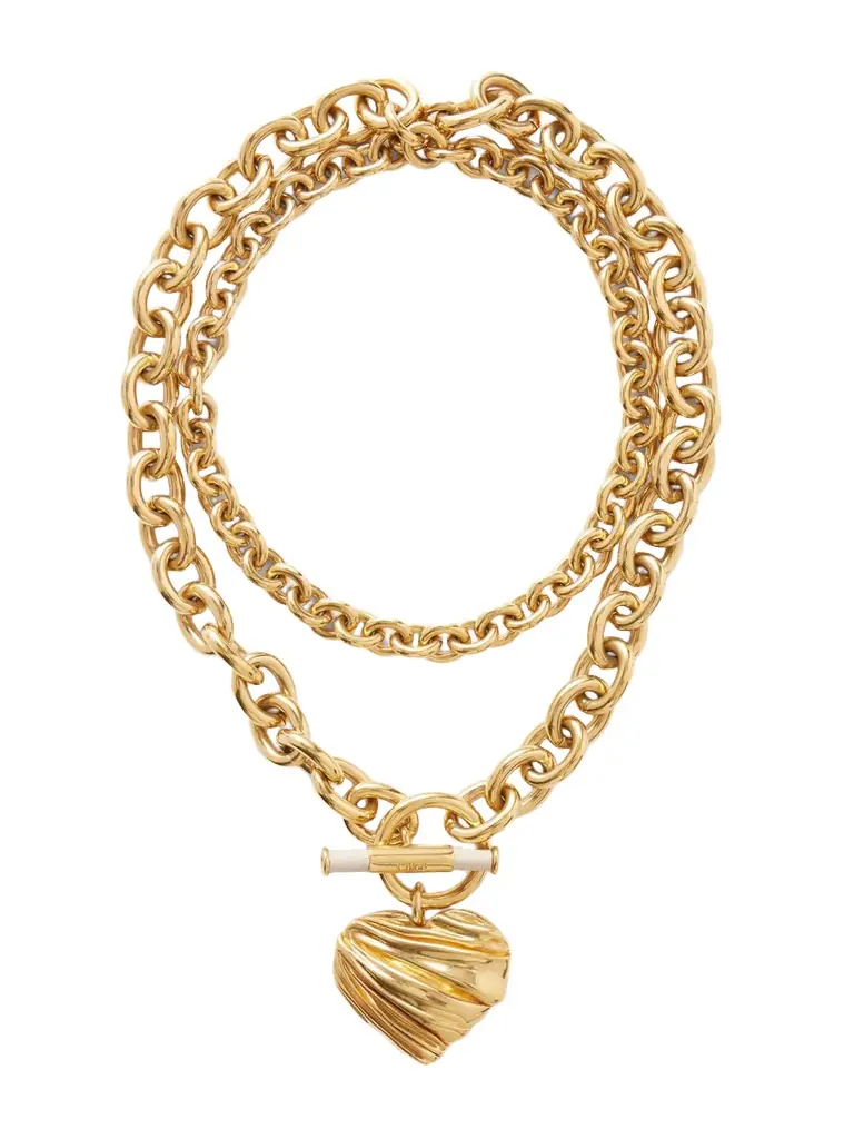Chloé tone And Leather Necklace