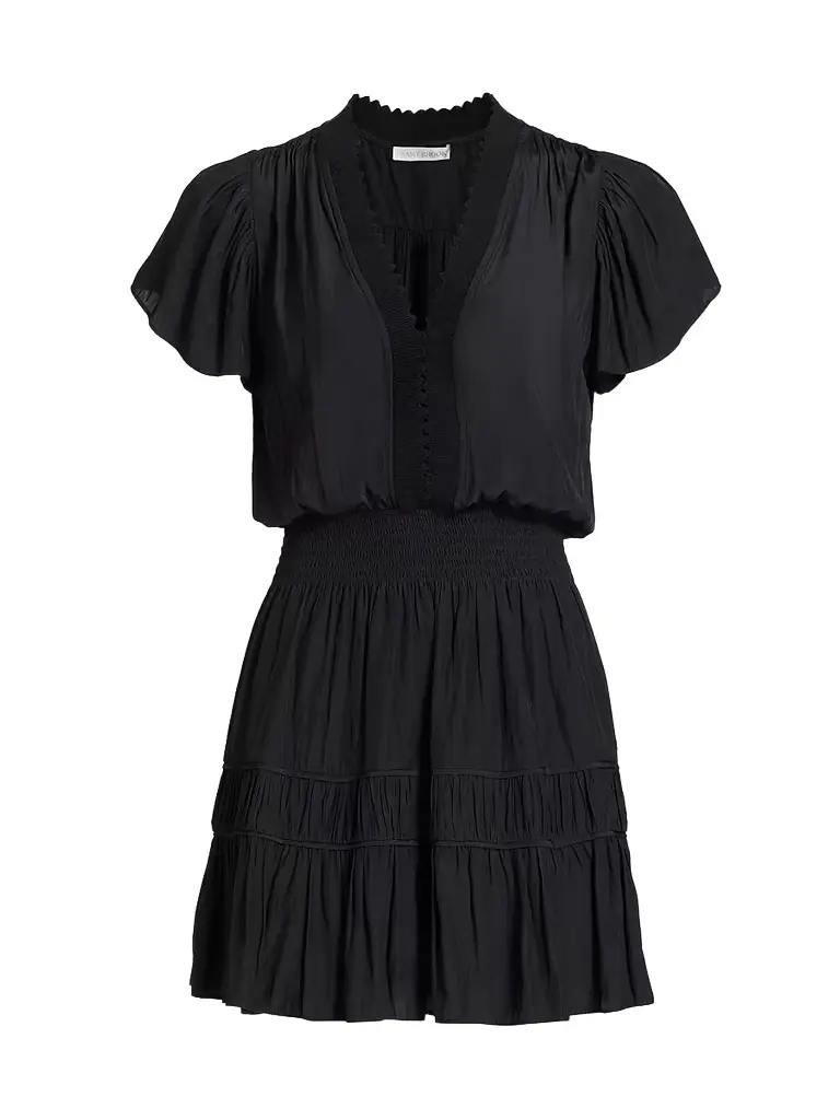 Ramy Brook Women's Irene Tiered Mini Dress - Black - Women's Clothing