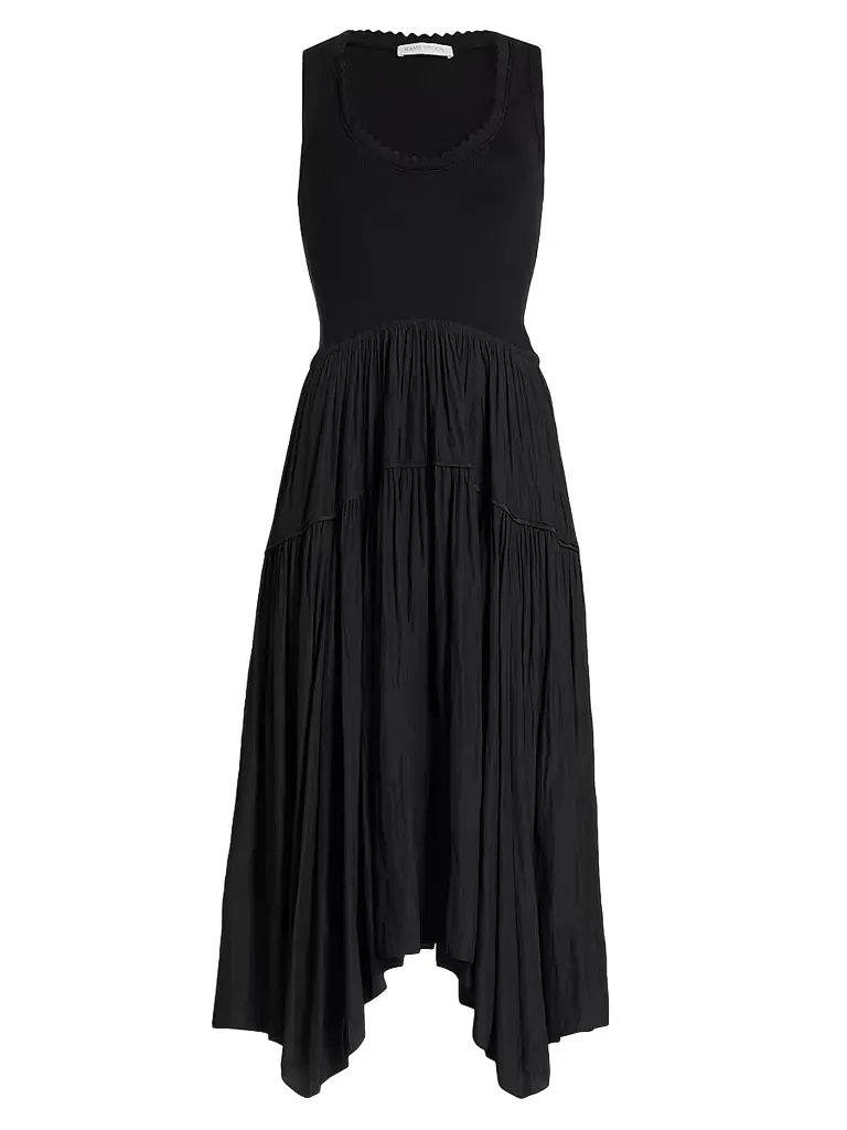 Ramy Brook Women's Hadley Sleeveless Ribbed Midi Dress - Black