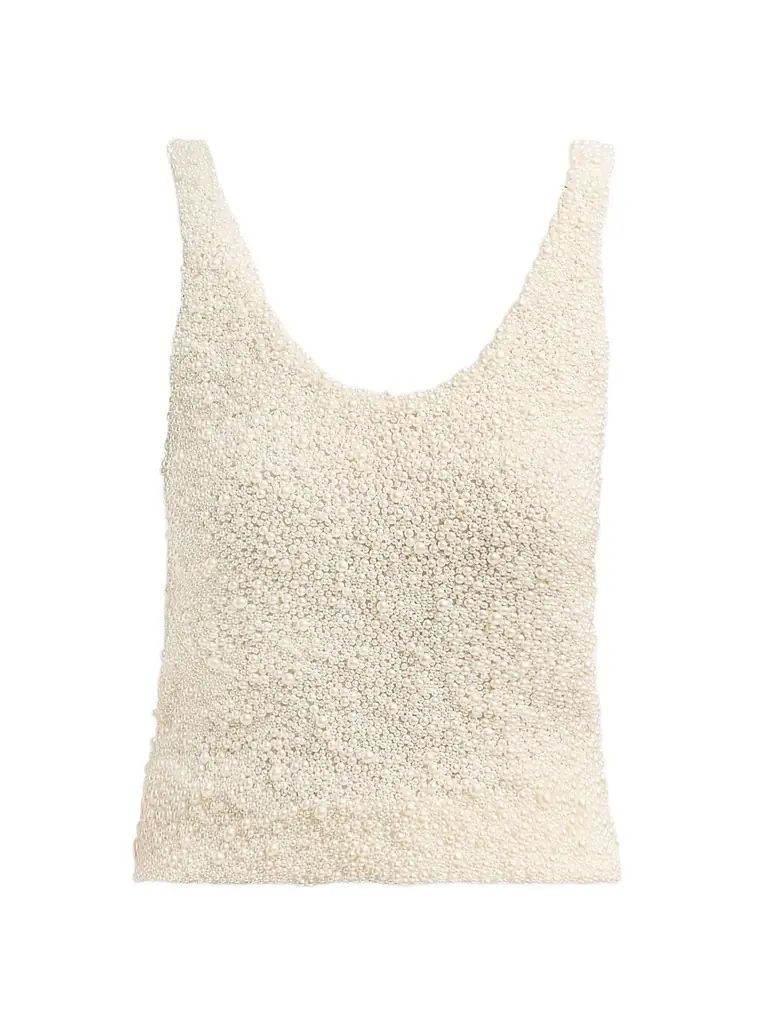 Giuseppe Di Morabito Women's Act II: The Fall Of Icarus Imitation-Pearl Tank - White
