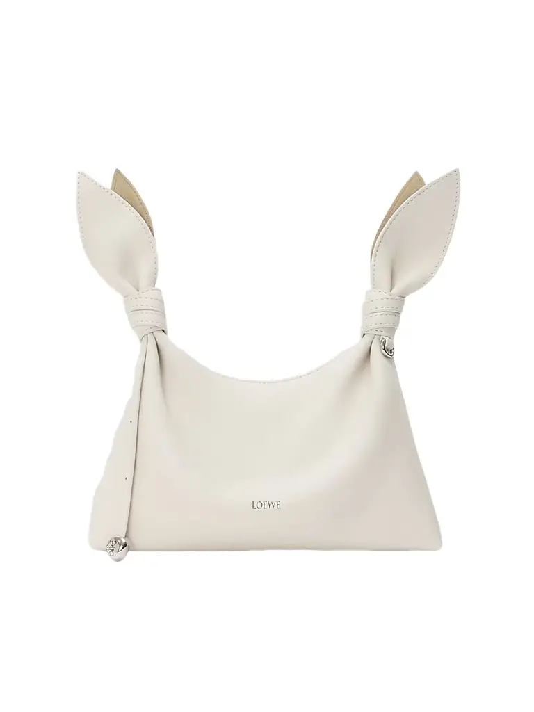 LOEWE Women's Scarf Mini Leather Crossbody Bag - Soft White - Women's Bags