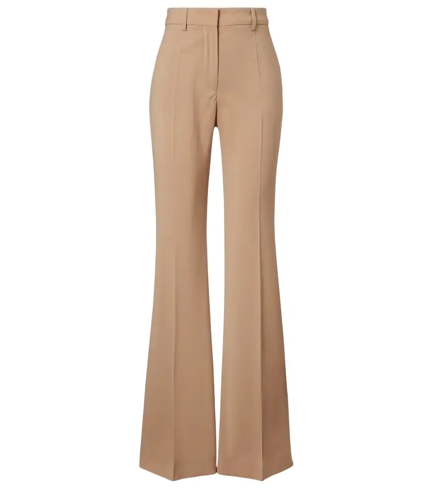Sportmax Virgin wool flared pants