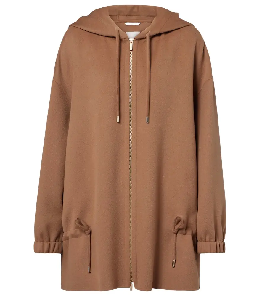 'S Max Mara Hooded virgin wool jacket