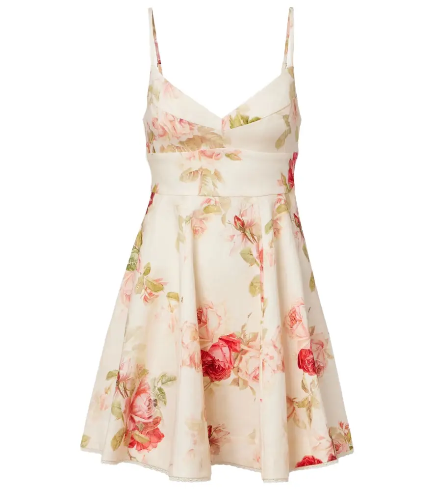 Zimmermann Lucky Picnic floral linen minidress