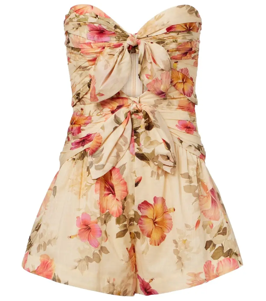 Zimmermann Mahon floral cotton romper