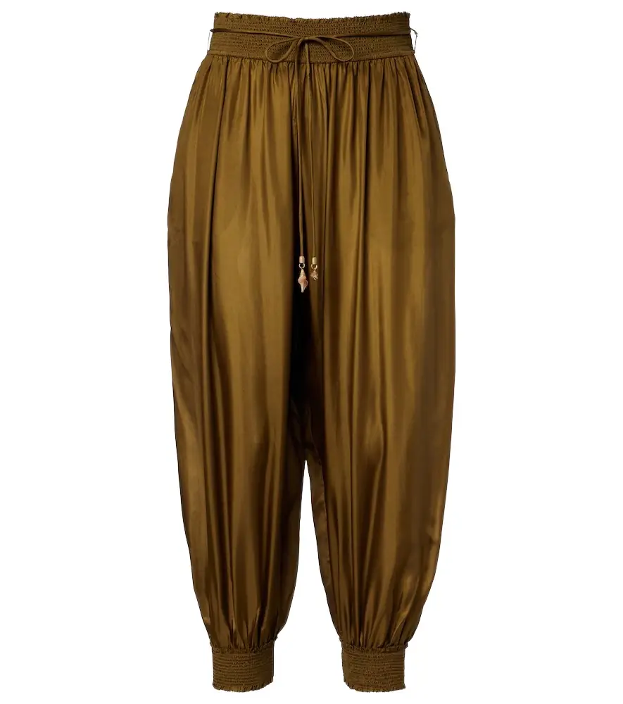 Zimmermann Mahon cropped silk balloon pants