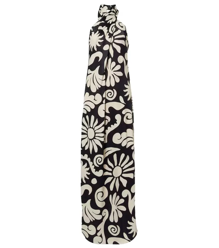 Cala de la Cruz Oliviera printed halterneck maxi dress