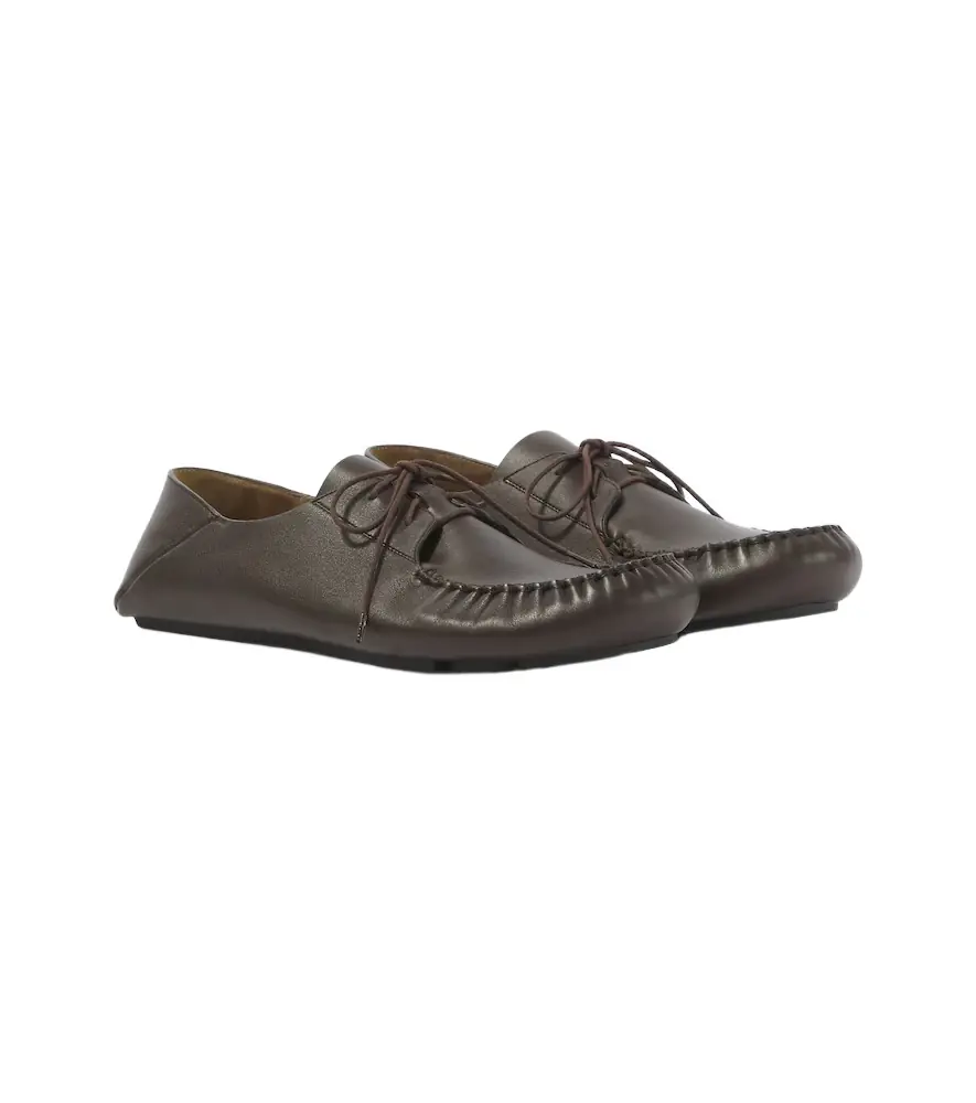 Loewe Rambla leather boat shoes