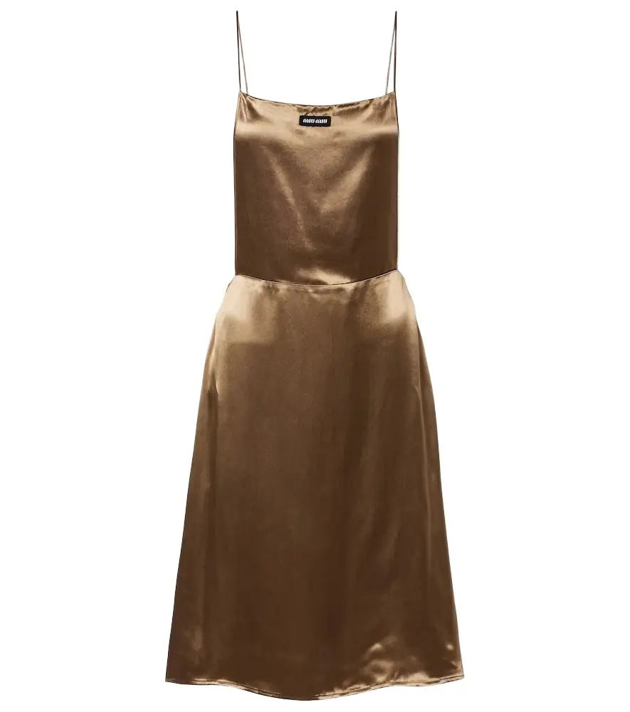 Miu Miu Open-back satin minidress