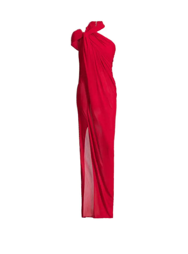 Balmain Long draped jersey dress - Women's Clothing