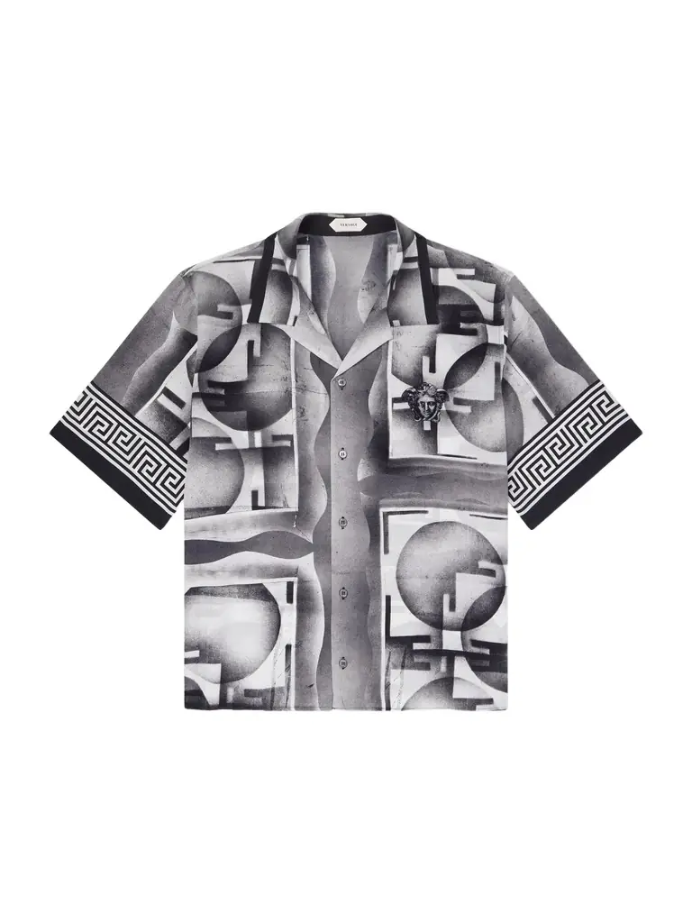 Versace Camp-Collar Printed Silk-Crepe De Chine Shirt - Men - Women's Clothing
