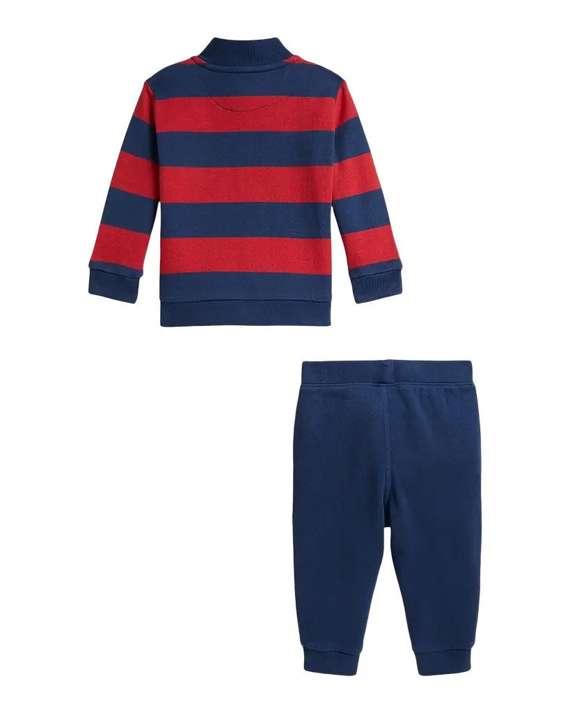 Polo Ralph Lauren Boy 's Estate-Rib Cotton Pullover & Pants Set, Size 3M-24M