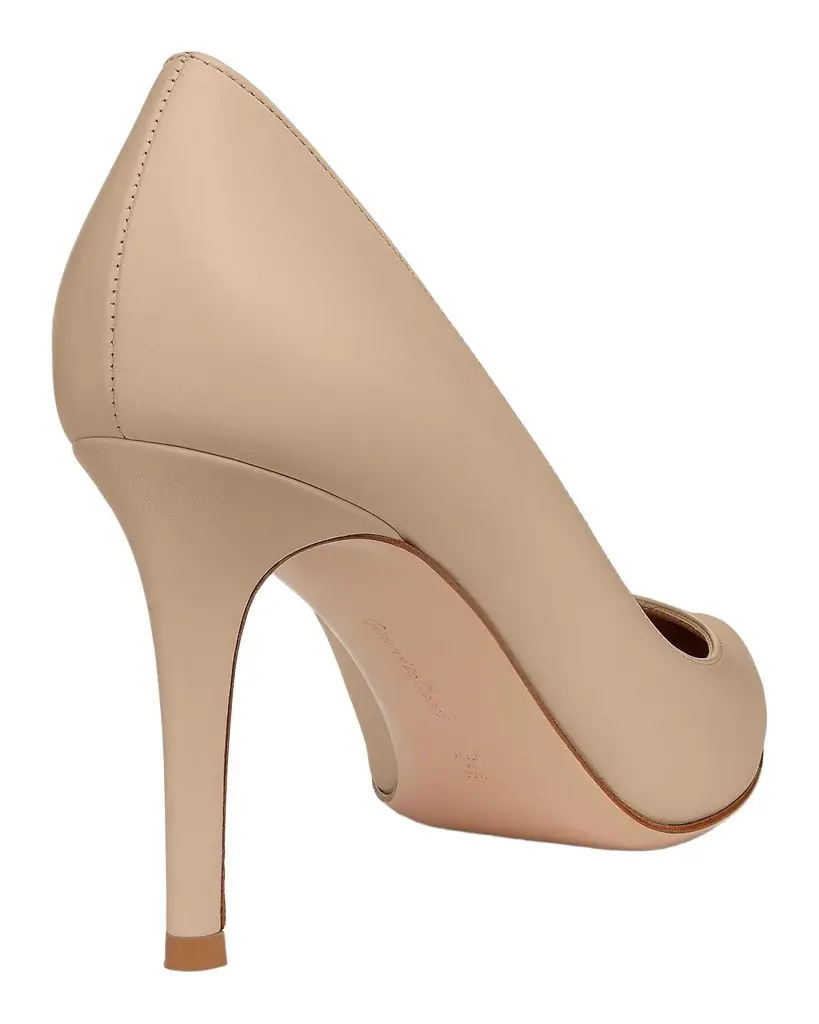 Gianvito Rossi Gianvito 85 Vitello Leather Point-Toe Pumps