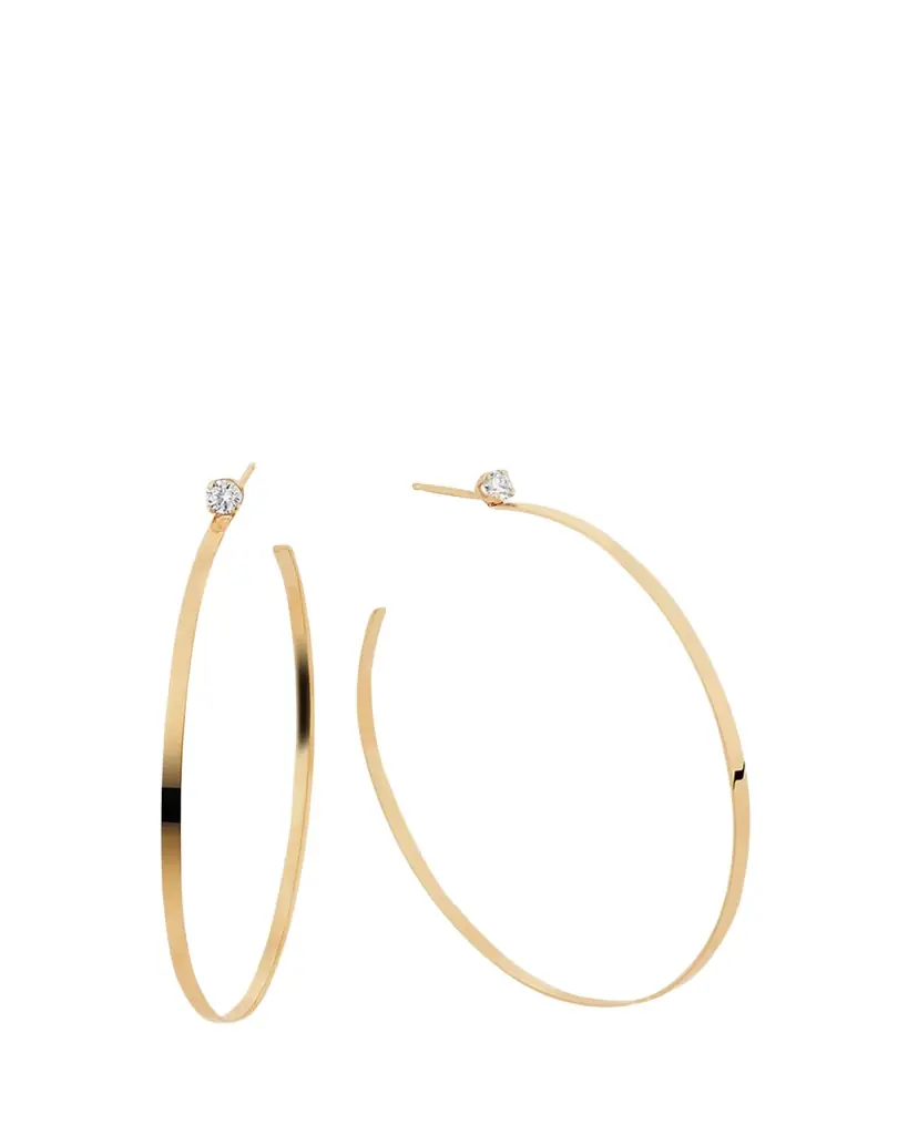 Lana Sunrise 14k Gold & Diamond Hoop Earrings