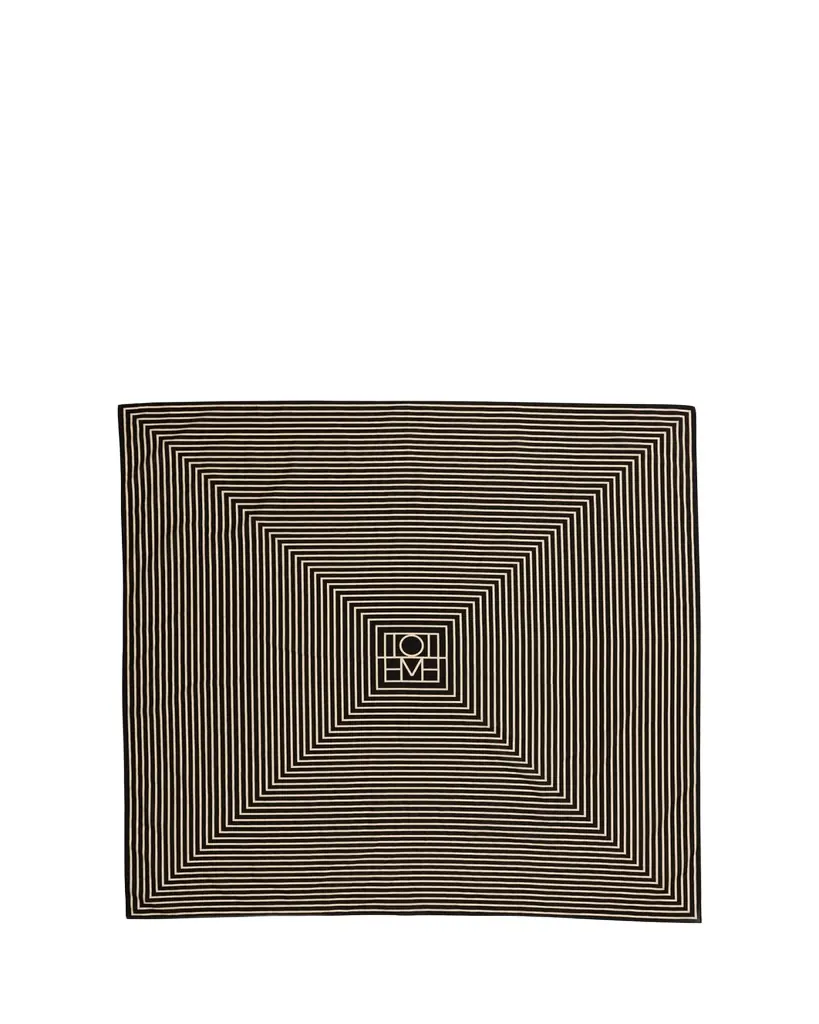 Toteme Centered Monogram Silk Square Scarf