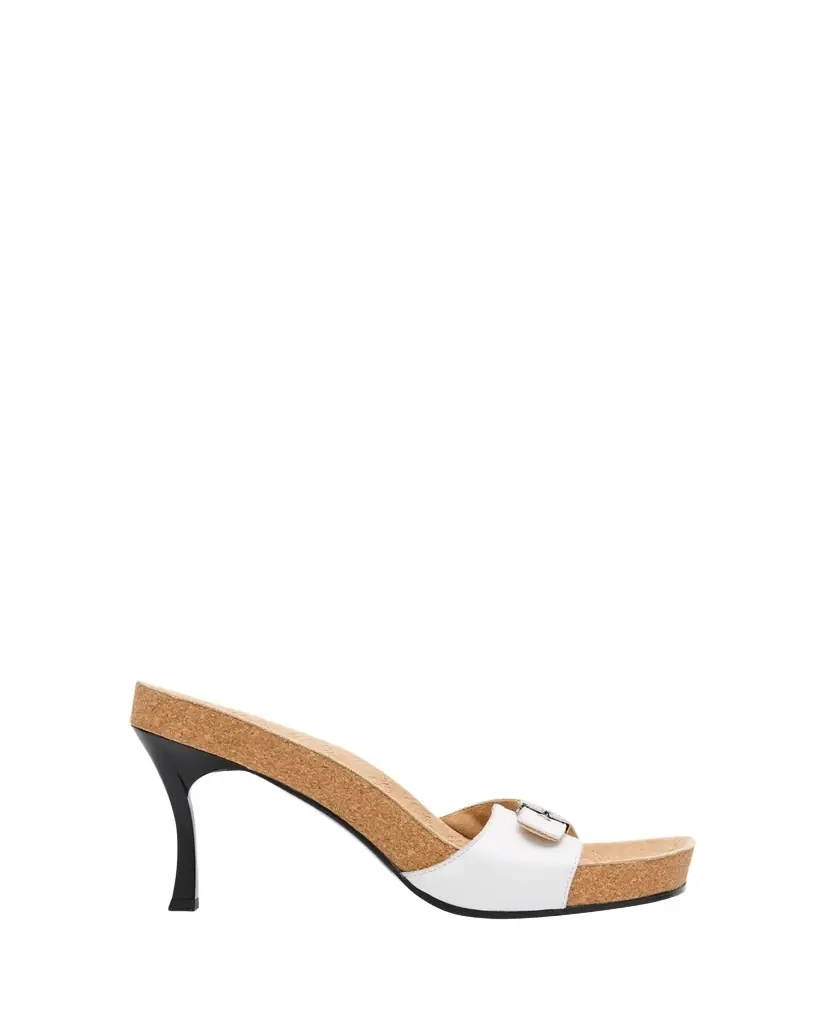 Balenciaga x Scholl Leather Mule Sandals