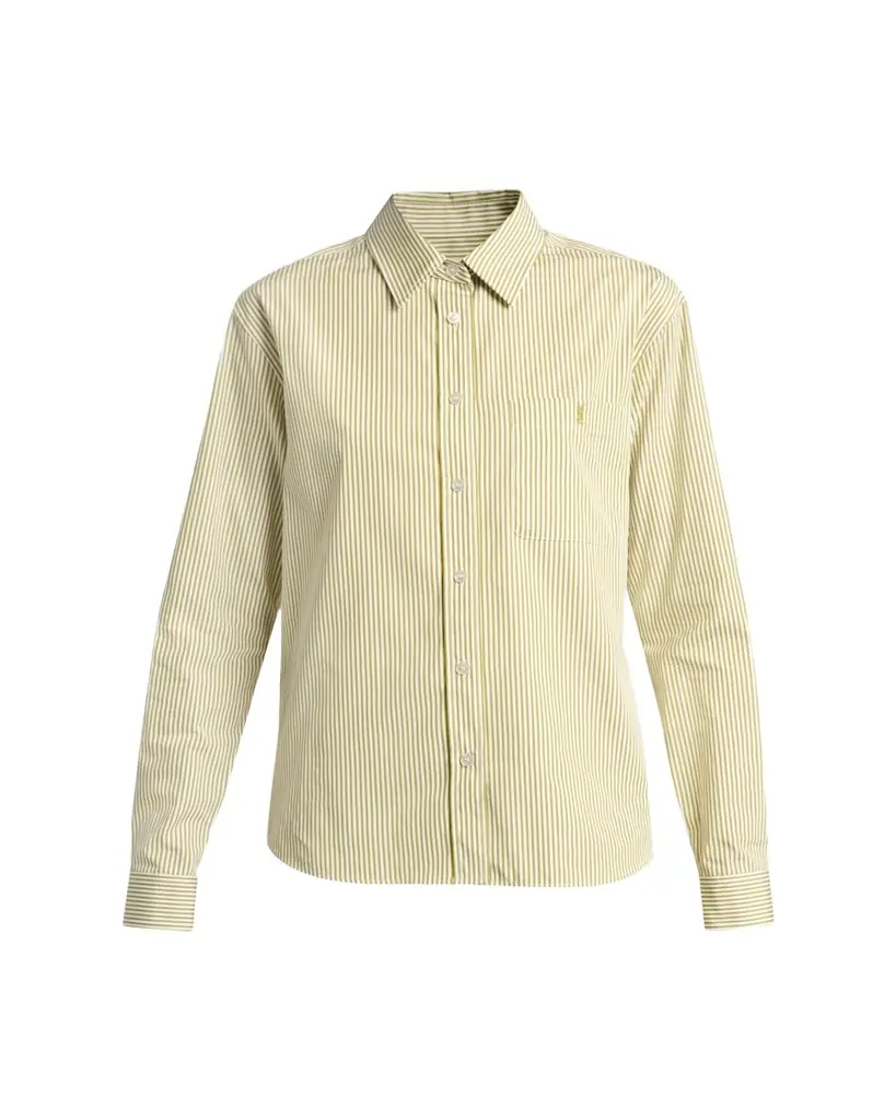 Saint Laurent Striped Cotton Poplin Button-Down Shirt
