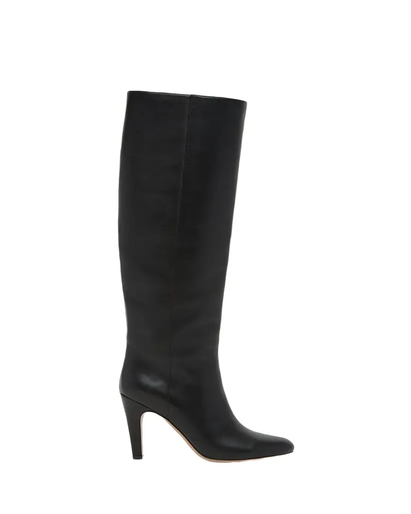 Ferragamo 95mm Nylu Leather Knee-High Boots