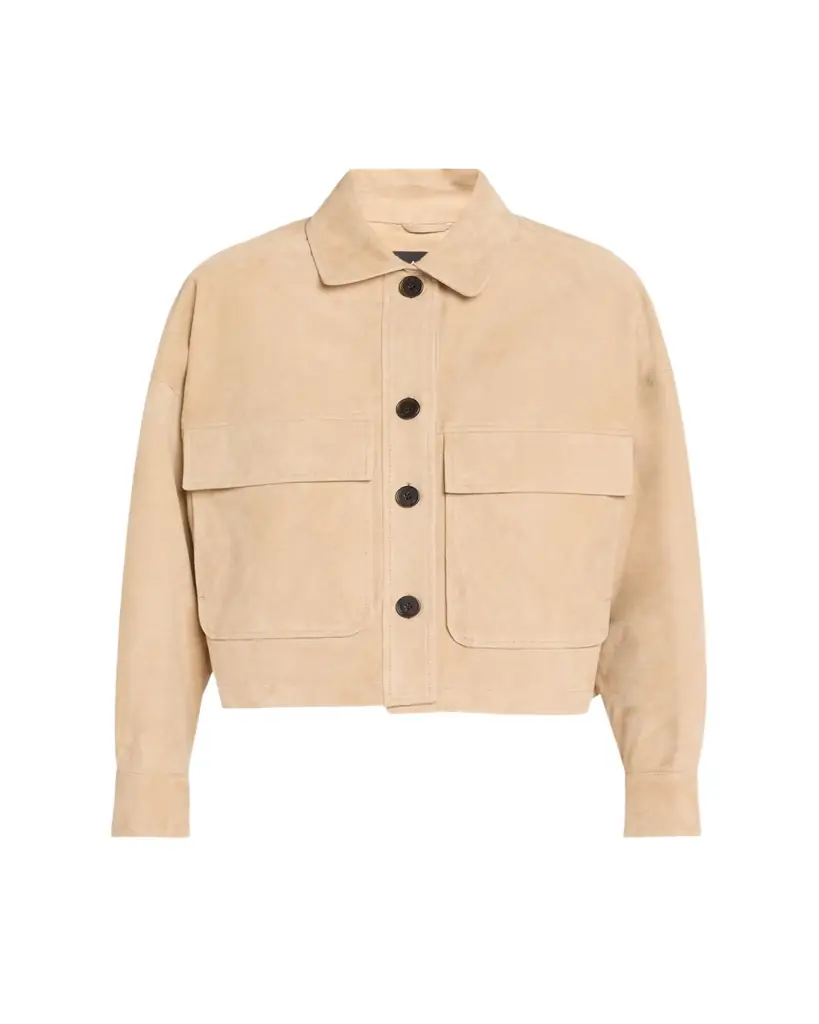 Arma Miri Boxy Lambskin Suede Jacket - Women's Clothing
